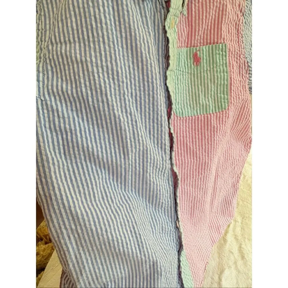 Striped Seersucker Ralph Lauren Shirt Kids size 6